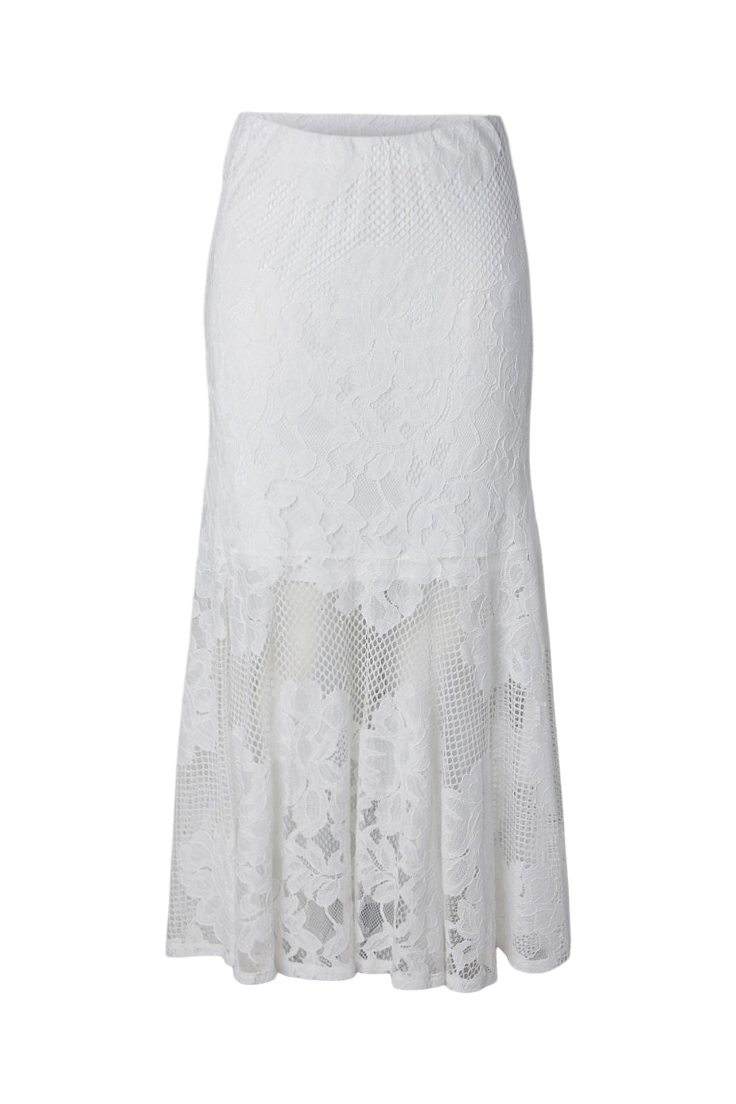 Pieces - Pcmaya Lace Ankle Skirt - 5118547 Bright White