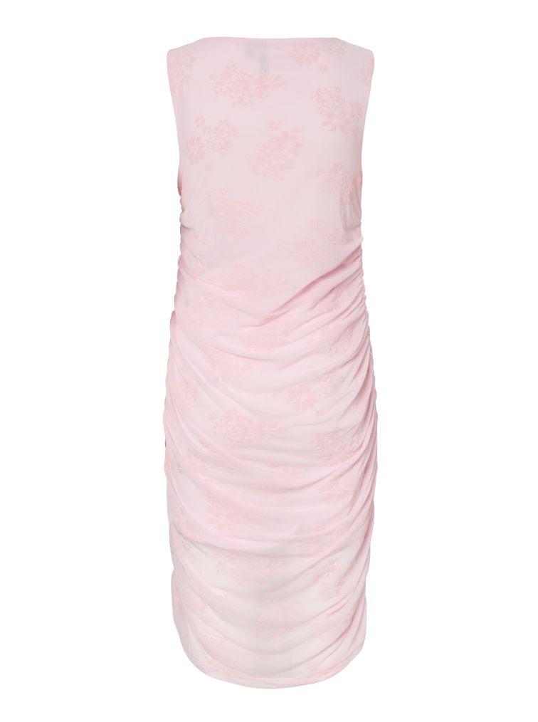 Pieces - Pcmerry Sl Ruching Short Dress - 4937531 Pink Tulle Kjoler 
