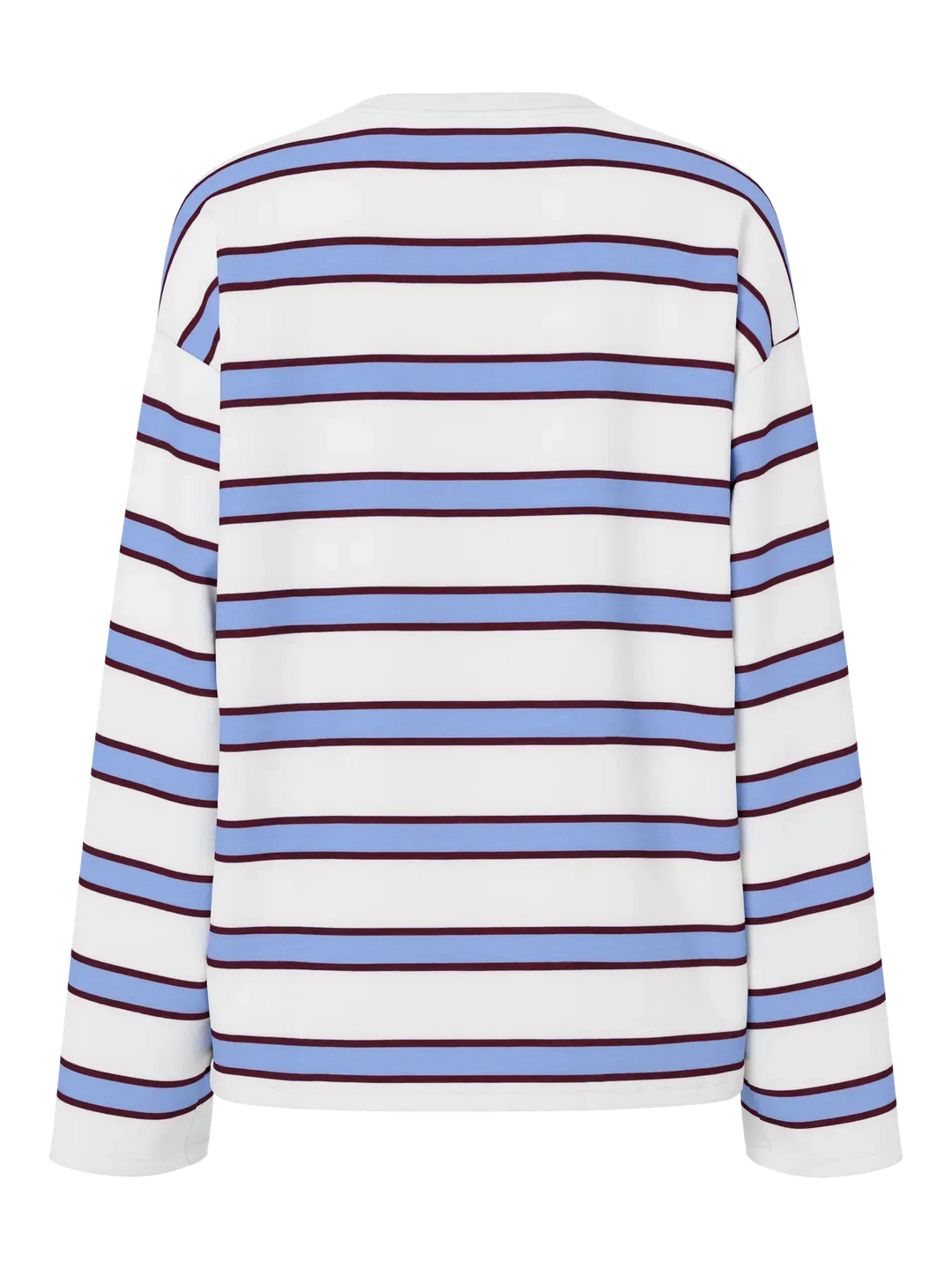 Pieces - Pcmila Ls Loose Tee - 4902154 Hydrangea Winetasting/Cloud Dancer T-shirts 