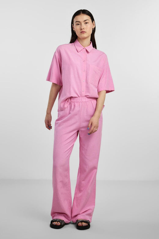 Pieces - Pcmilano Wide Pant Dmo - Begonia Pink Bukser 