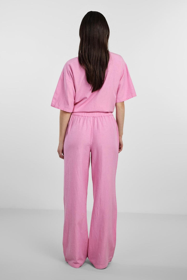 Pieces - Pcmilano Wide Pant Dmo - Begonia Pink Bukser 