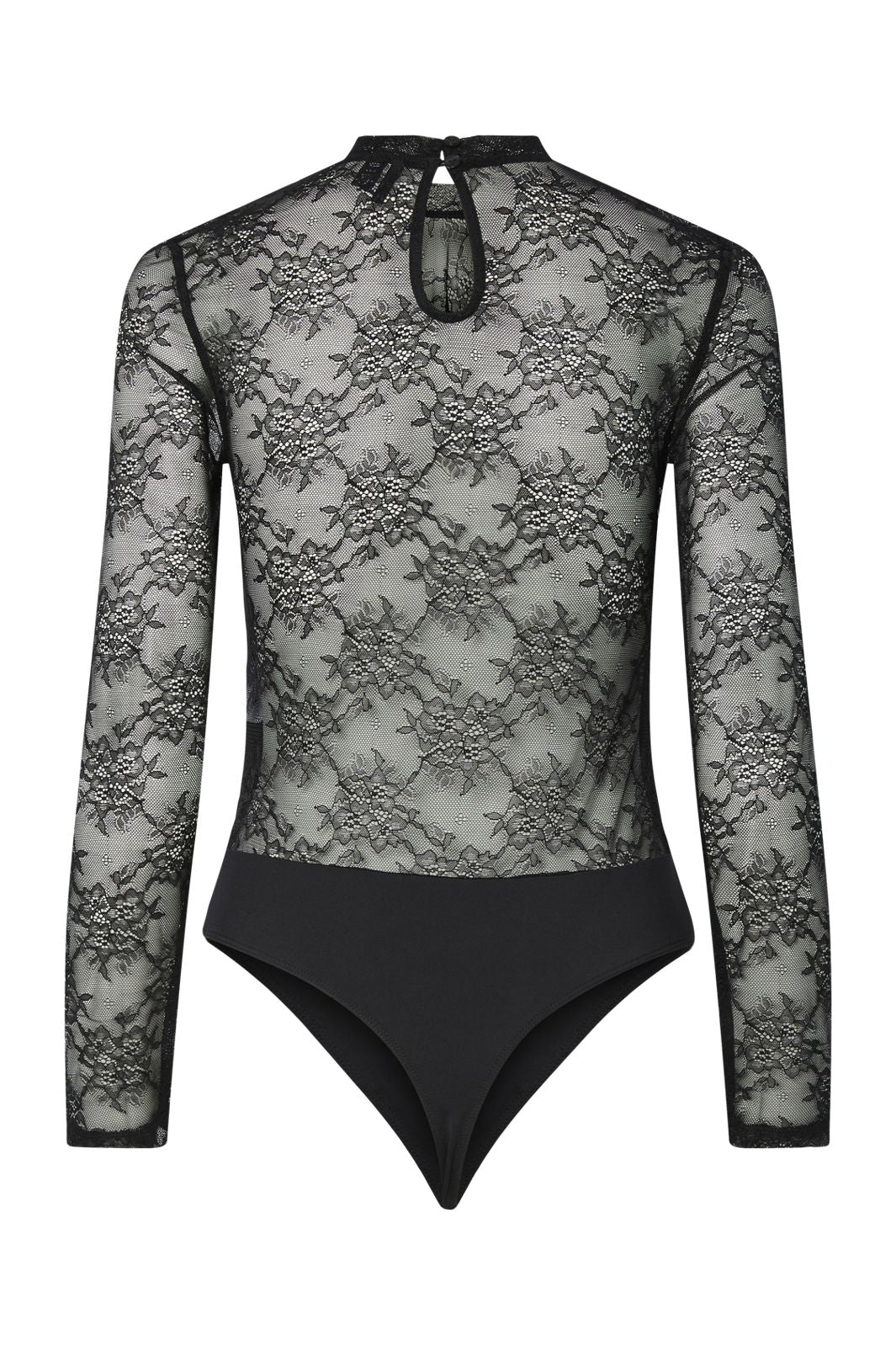 Pieces - Pcmilly Ls Lace Bodystocking - 4803127 Black