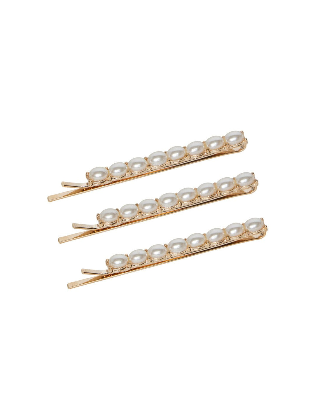 Pieces, Pcmine F 3-Pack Hairpin, Gold Colour MOP