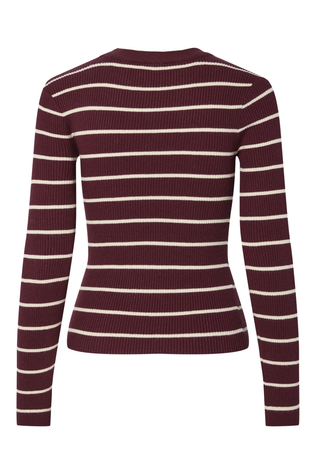 Pieces - Pcmira New Ls O-Neck Knit - 4803165 Tawny Port Birch Narrow
