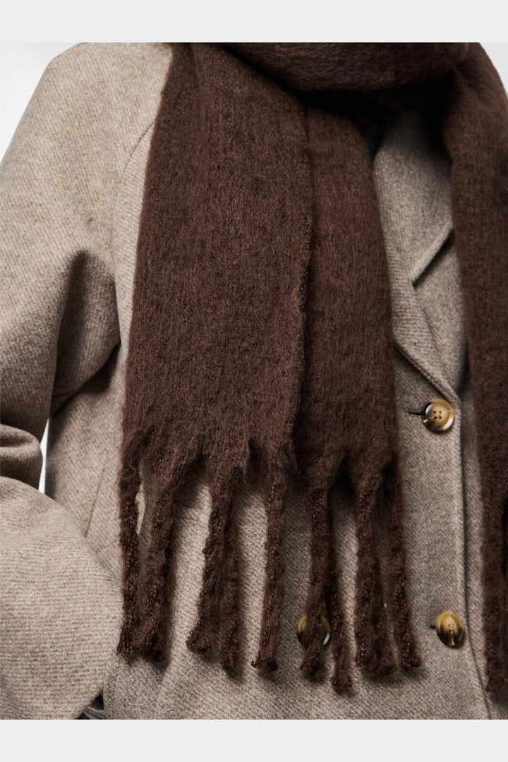 Pieces - Pcnikita Long Scarf - 4803823 Hot Fudge