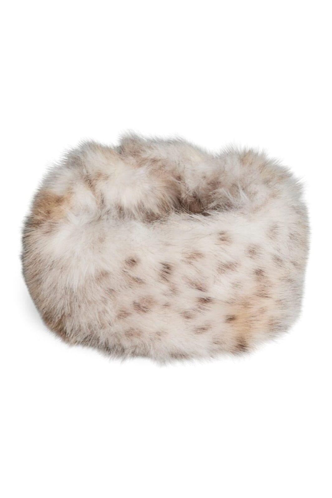 Pieces - Pcplush Fluffy Headband - 5023235 Cloud Dancer Leopard Pandebånd 