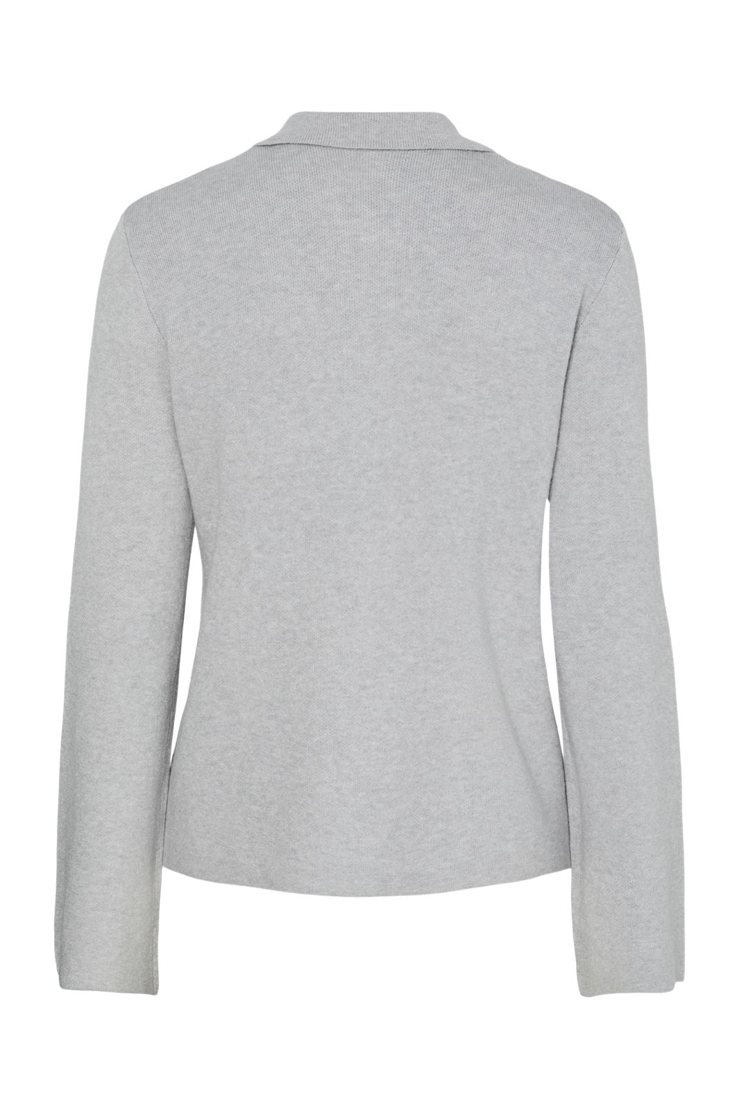 Pieces - Pcraja Ls Zip Knit Cardigan - 4890824 Light Grey Melange