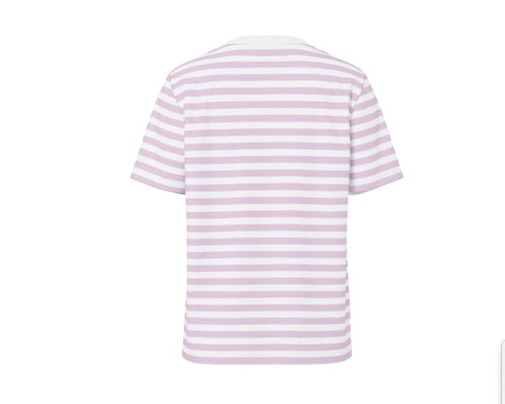 Pieces - Pcria Ss Tee Stripes - 4902466 Winsome Orchid Bright White T-shirts 