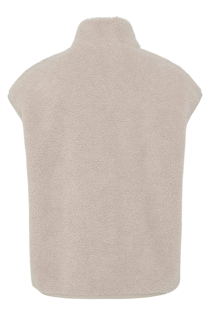 Pieces - Pcsadia Teddy Vest - 4640674 Silver Gray