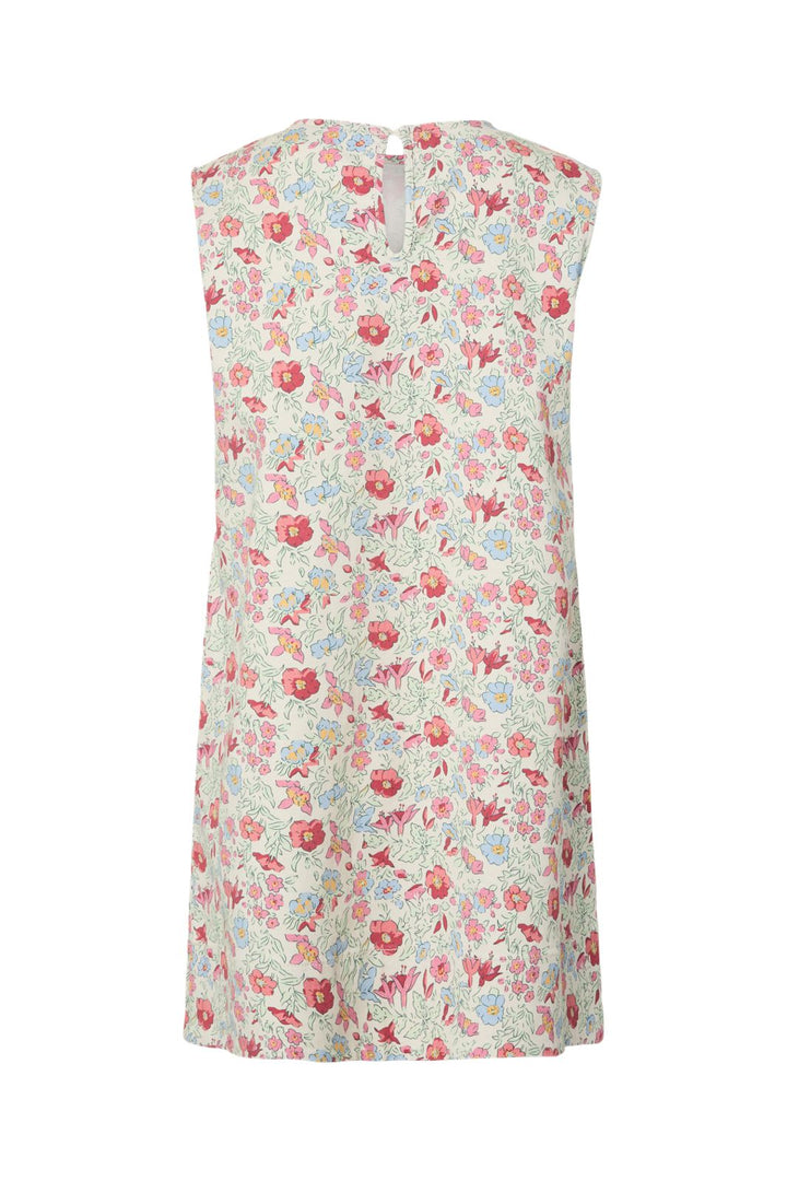 Pieces - Pcsalume Sl Short Denim Dress - 4953776 Birch Flower