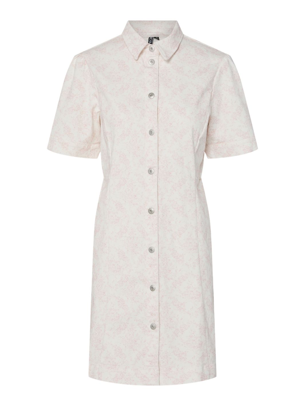 Pieces - Pcsalume Ss A-Shape Denim Dress - 4701725 Egret Flower