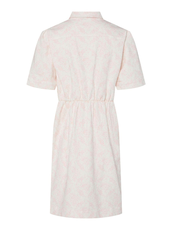 Pieces - Pcsalume Ss A-Shape Denim Dress - 4701725 Egret Flower