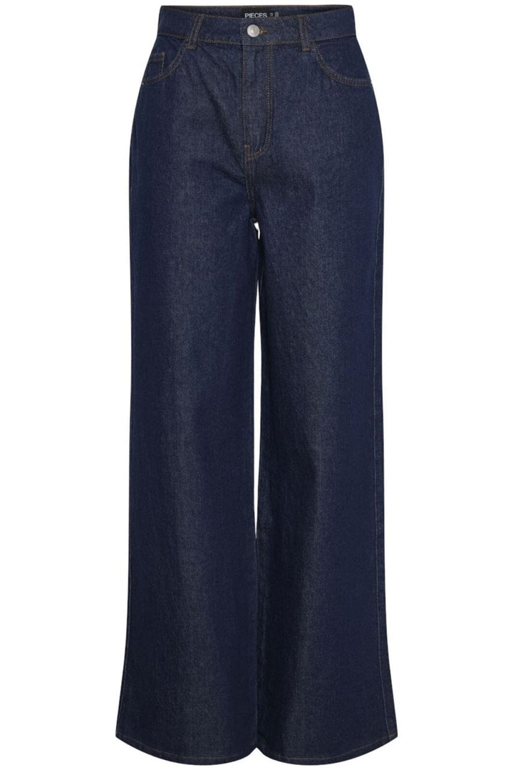 Pieces - Pcselma Wide Jeans Rinse - 4555283 Dark Blue Denim