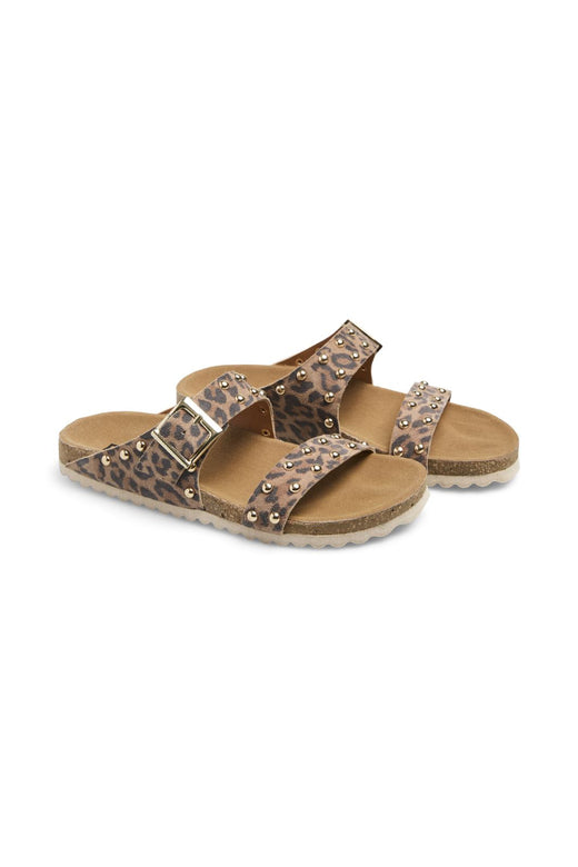 Pieces - Pcseluna Suede Fotbed Sandal - 4771189 Black Leo