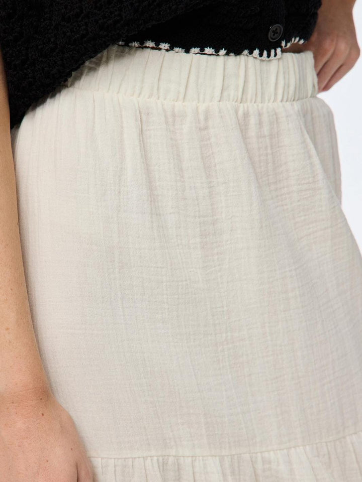 Pieces - Pcsikka Maxi Skirt - 4591363 Cloud Dancer