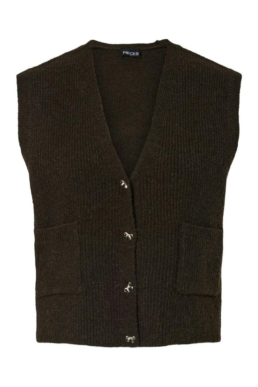 Pieces - Pcsilly Sl V-Neck Knit Vest - 4974531 Delicioso