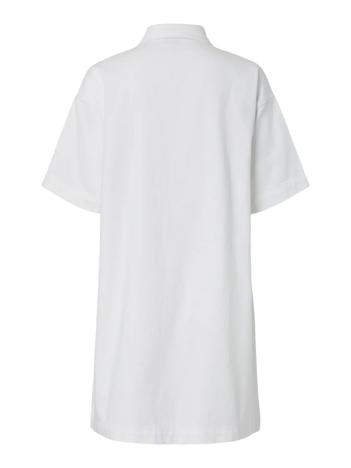 Pieces - Pcsky Ss A-Shape Denim Dress - 4992591 Bright White Kjoler 