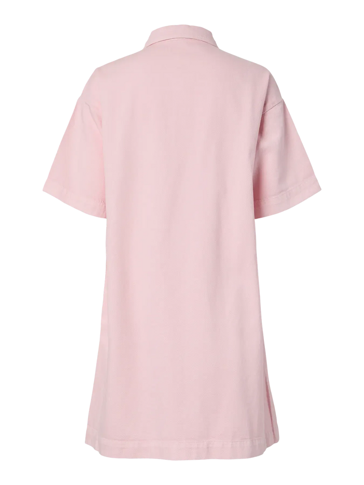 Pieces - Pcsky Ss A-Shape Denim Dress - 4993235 Roseate Spoonbill Kjoler 