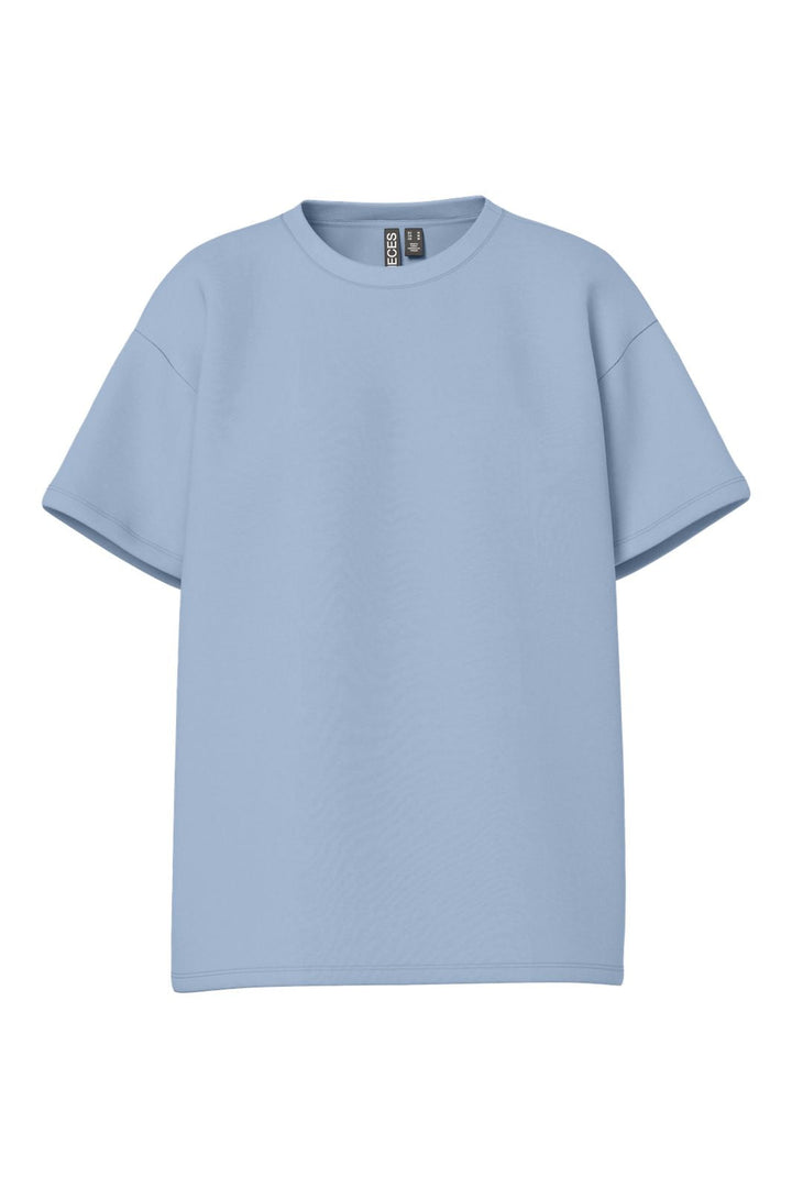 Pieces - Pcskylar Ss Oversized Tee - 4985793 Cashmere Blue