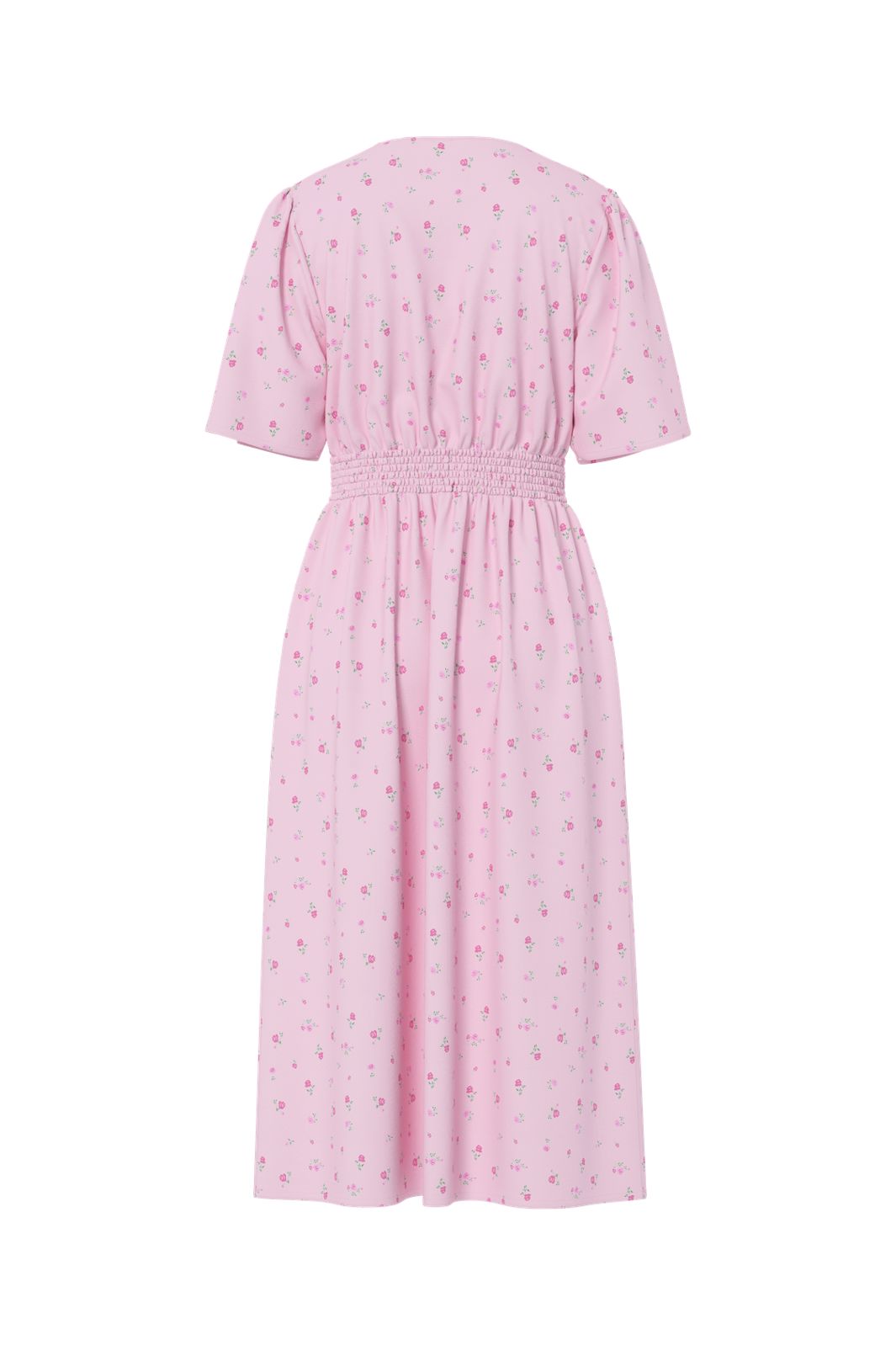 Pieces - Pctala Ss Midi Dress - 4996439 Roseate Spoonbill Flower
