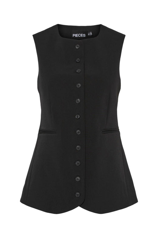 Pieces - Pctempre Long Vest - 4724813 Black