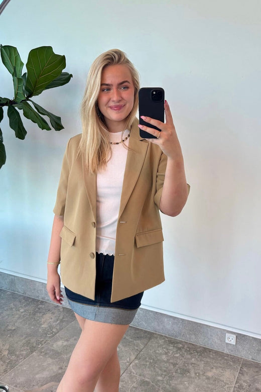 Pieces - Pctempre Ss Blazer - 4740954 Elmwood Blazere 