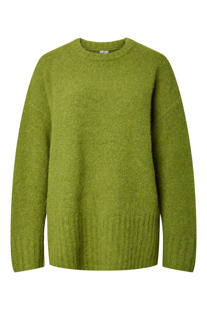 Pieces - Pctina Ls O-Neck Knit - 5087570 Woodbine Melange