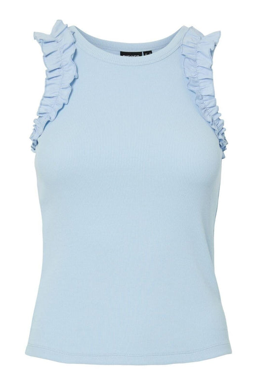Pieces - Pctubana Frill Tank Top Pp - 4935395 Cashmere Blue