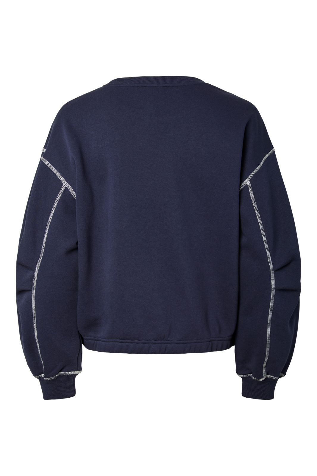 Pieces - Pcvega Ls Contrast Sweat - 5124544 Maritime Blue White Contrast