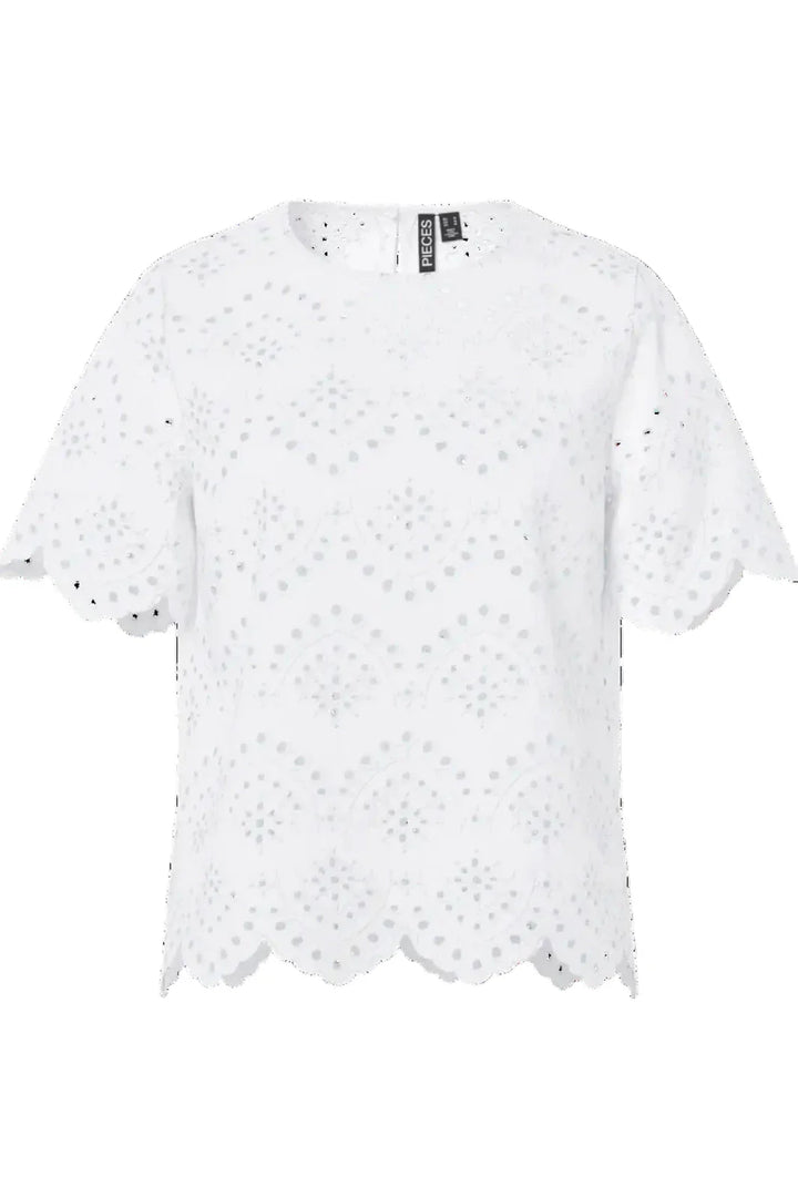 Pieces - Pcvilde Ss Top - 4902052 Bright White T-shirts 