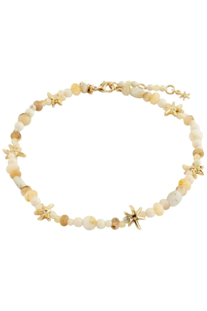 Pilgrim - Prism Ankle Chain White/gold-plated 132622008 - Gold Plated