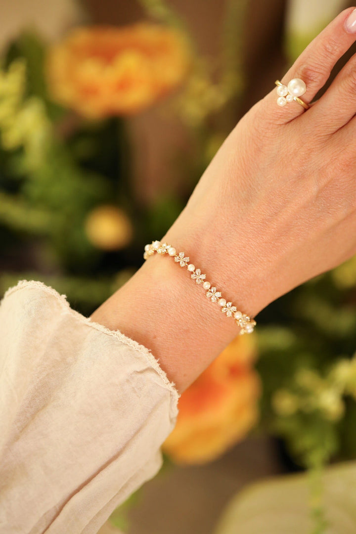 Rooted - Pearl Ring - Forgyldt Ringe 