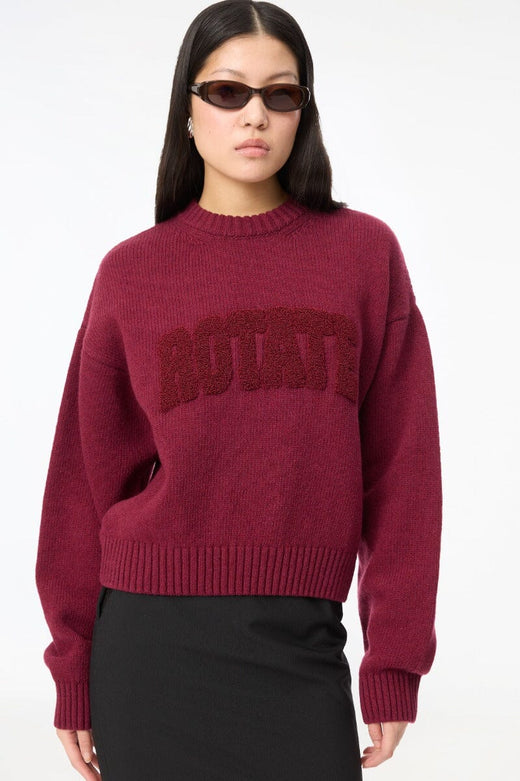 Rotate - Crewneck Sweater 1165122734 - 2734 Zinfandel Strikbluser 