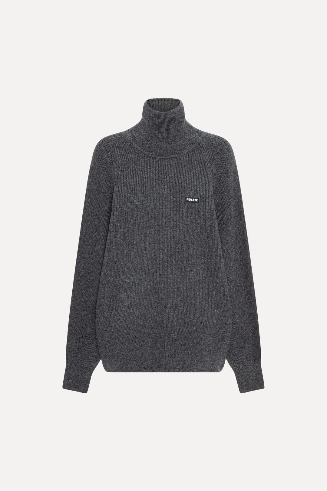 Rotate - Knit Highneck Jumper 1166971205 - 1205 Gray Pinstripe Strikbluser 