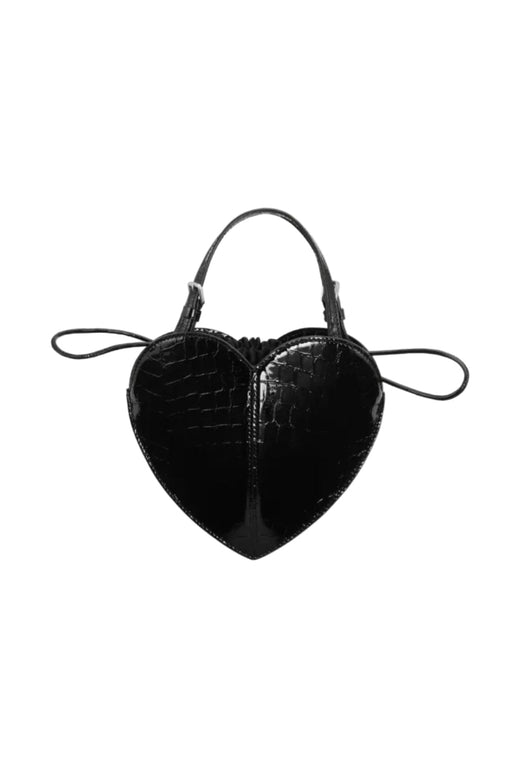 Rotate - Patent Croco Heart Bag 116427100 - 100 Black Tasker 