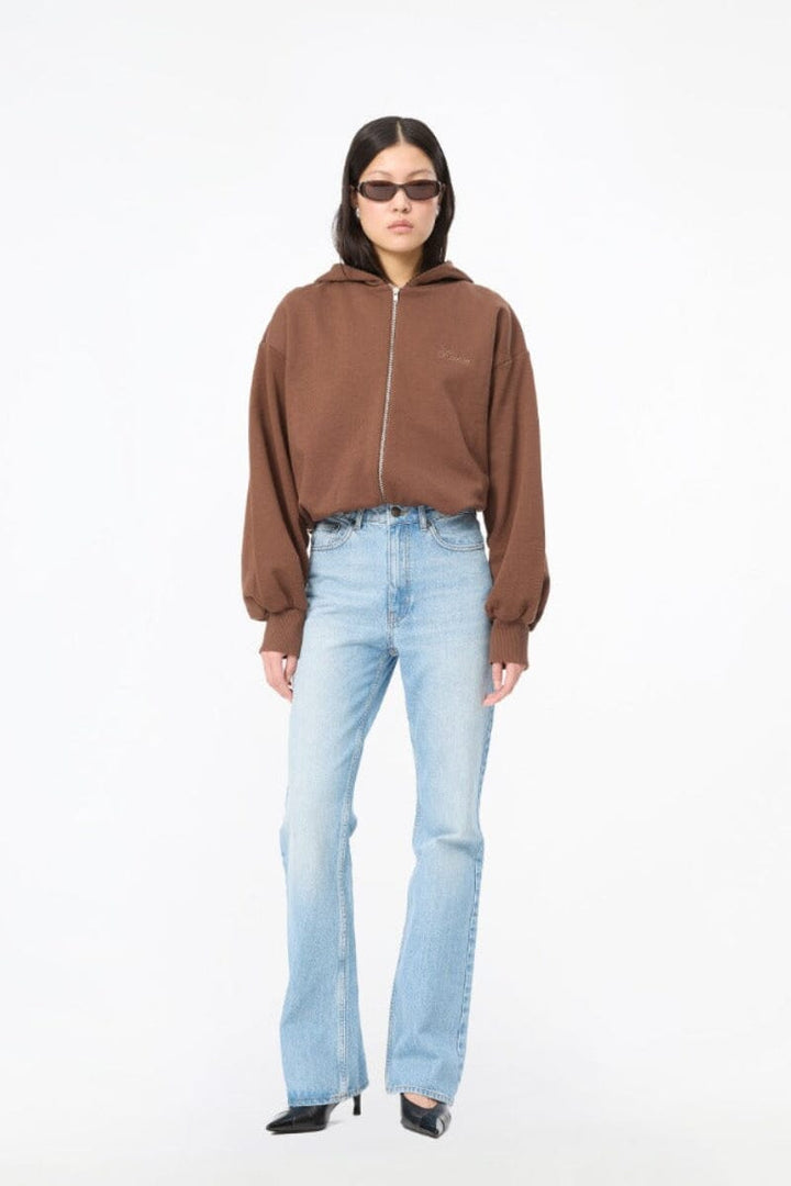 Rotate - Zip Sweat Hoodie 116896559 - 559 Chestnut Sweatshirts 