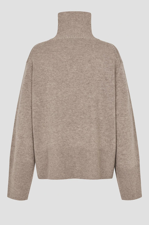 Second Female - Alpha Knit T-Neck 59195 - 6138 Fallen Rock Strikbluser 