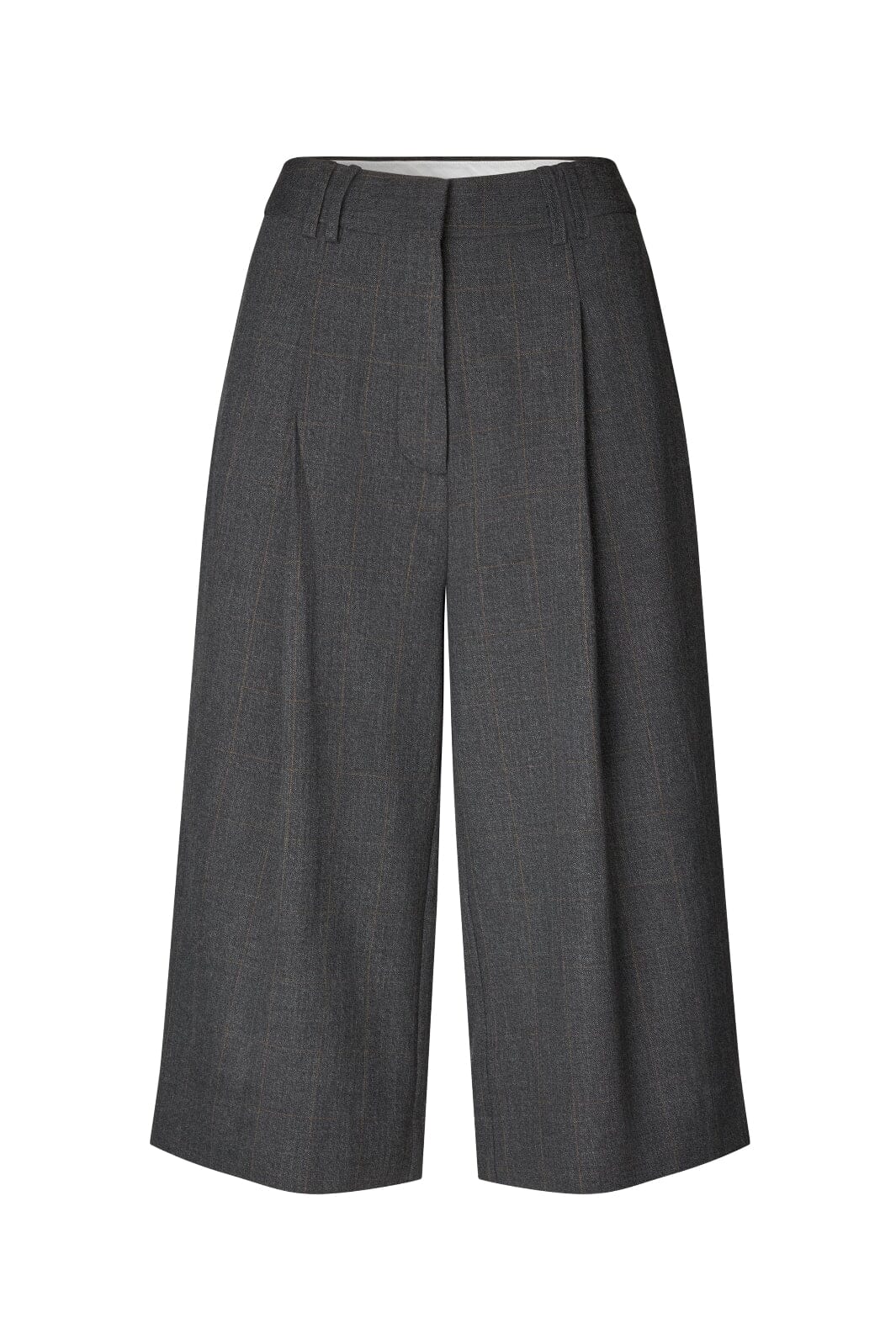 Second Female - Anjou Cropped Trousers 61930 - 7003 Dark Grey Melange 