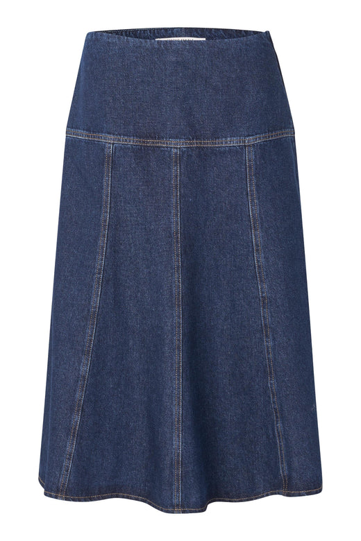 Second Female - Columbo Denim Skirt 60378 - 5998 Dark blue denim 