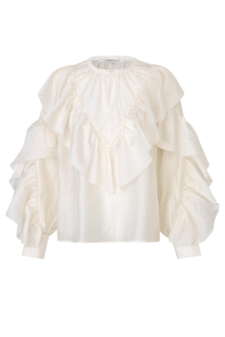 Second Female - Fria Frill Blouse 60121 - 0508 Tofu