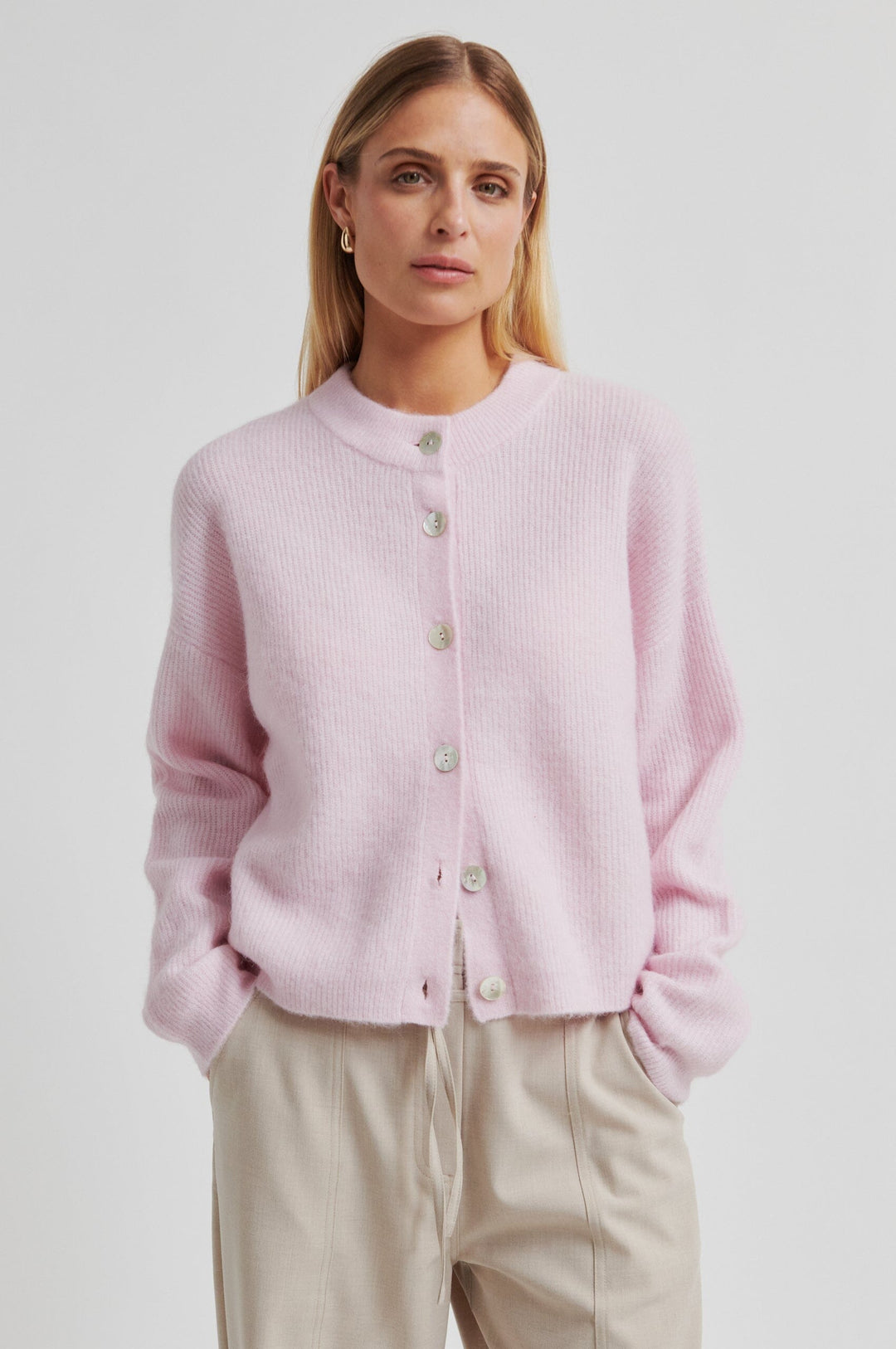 Second Female - Gabby Knit Cardigan 60305 - 9411 Pale Lilac Cardigans 