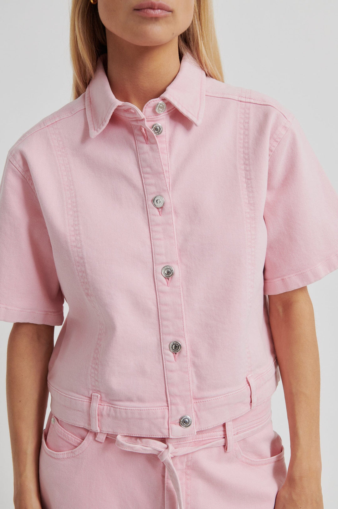 Second Female - Isella Denim Shirt 60474 - 9411 Pale Lilac Skjorter 