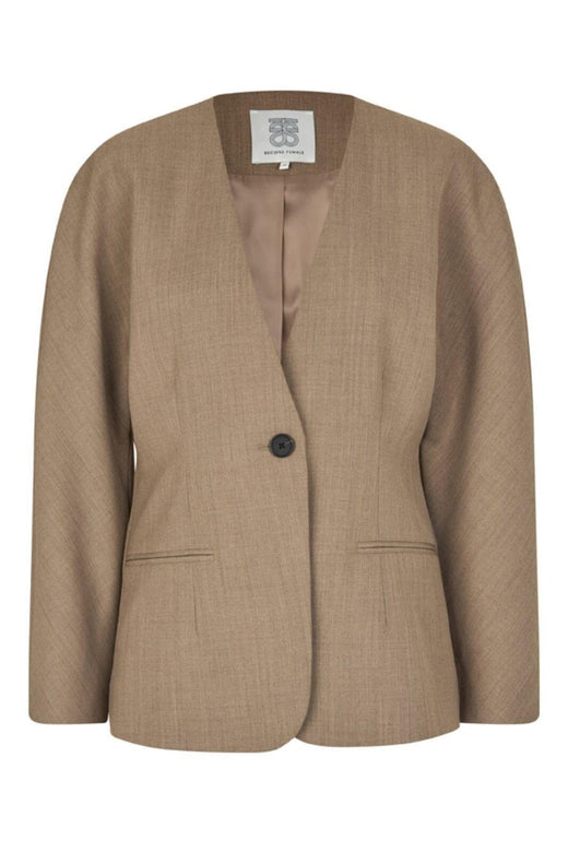 Second Female - Levelup Blazer 59845 - 6144 Mid Brown Melange