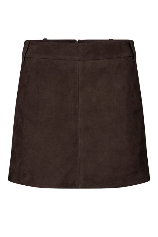 Second Female - Noormie Suede Mini Skirt 60345 - 6021 Chocolate Plum