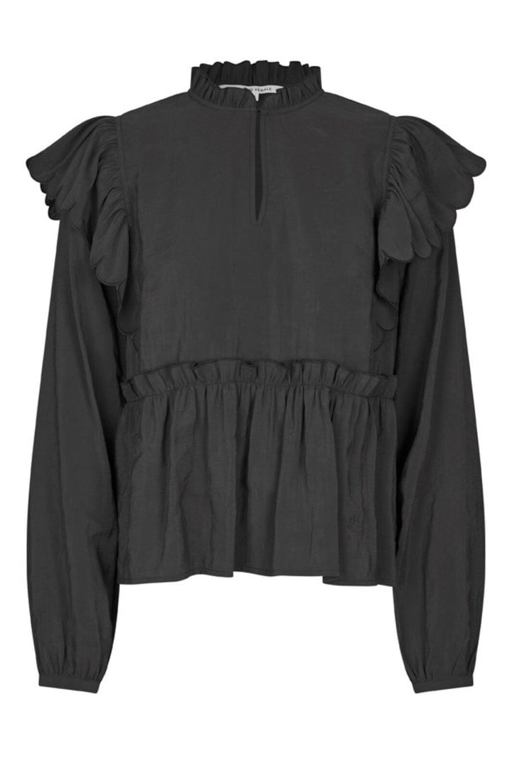 Second Female - Terra Frill Blouse 60042 - 8001 Black