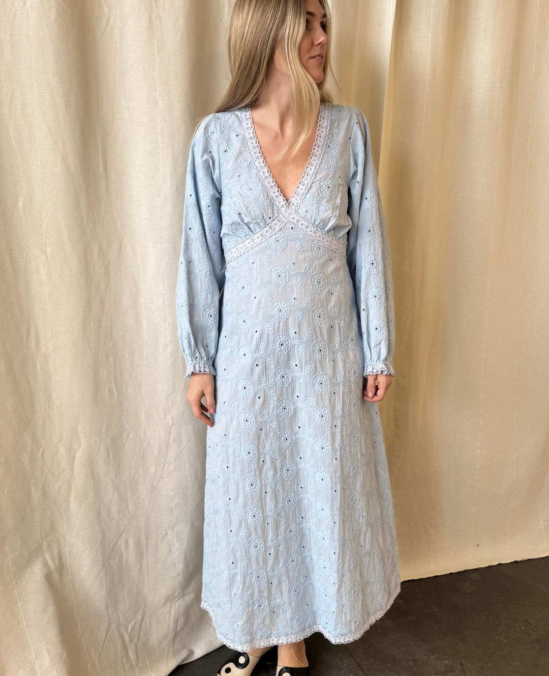 Sissel Edelbo - Delphine Dress SE 2103 - Cashmere Blue Kjoler 