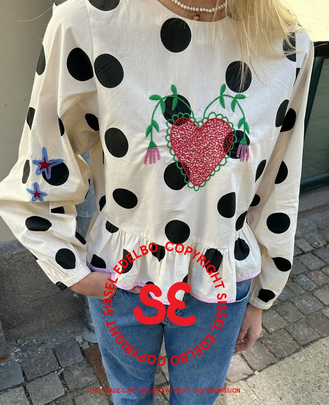 Sissel Edelbo - Diana Top SE 1687 - Black Dot