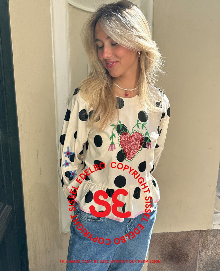 Sissel Edelbo - Diana Top SE 1687 - Black Dot