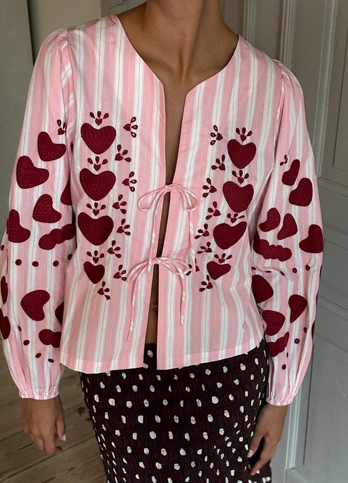 Sissel Edelbo - Elisabeth Top SE 1900 - Rose Stripes Bluser 