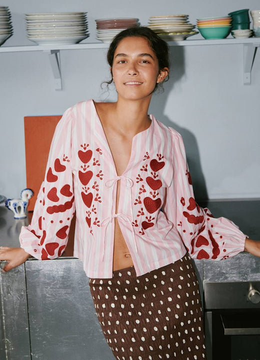 Sissel Edelbo - Elisabeth Top SE 1900 - Rose Stripes Bluser 